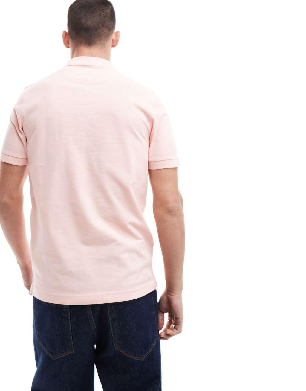 Farah short sleeve polo shirt in pink Product Image