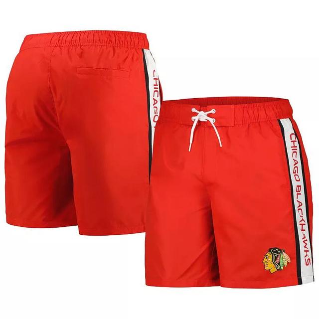 Mens G-III Sports by Carl Banks Chicago Blackhawks Streamline Volley Swim Trunks Product Image