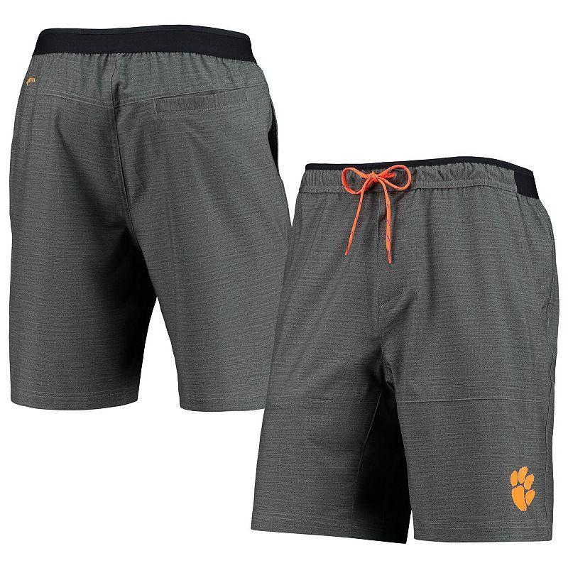 Mens Columbia Heathered Gray Clemson Tigers Twisted Creek Omni-Shield Shorts Product Image