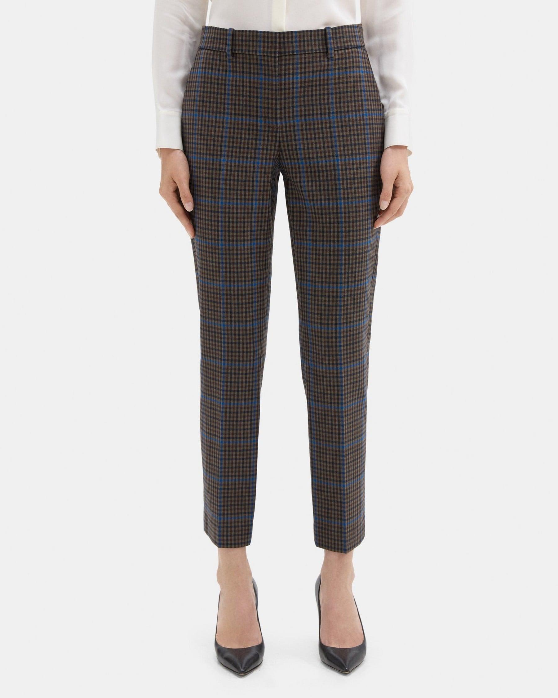 Classic Crop Pant in Windowpane Wool-Blend Product Image