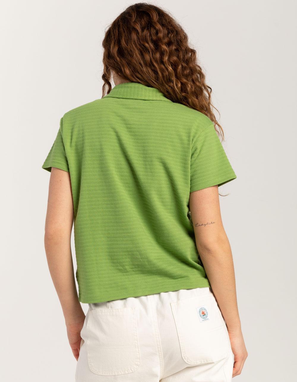 OBEY Jones Womens Button Up Polo Top Product Image