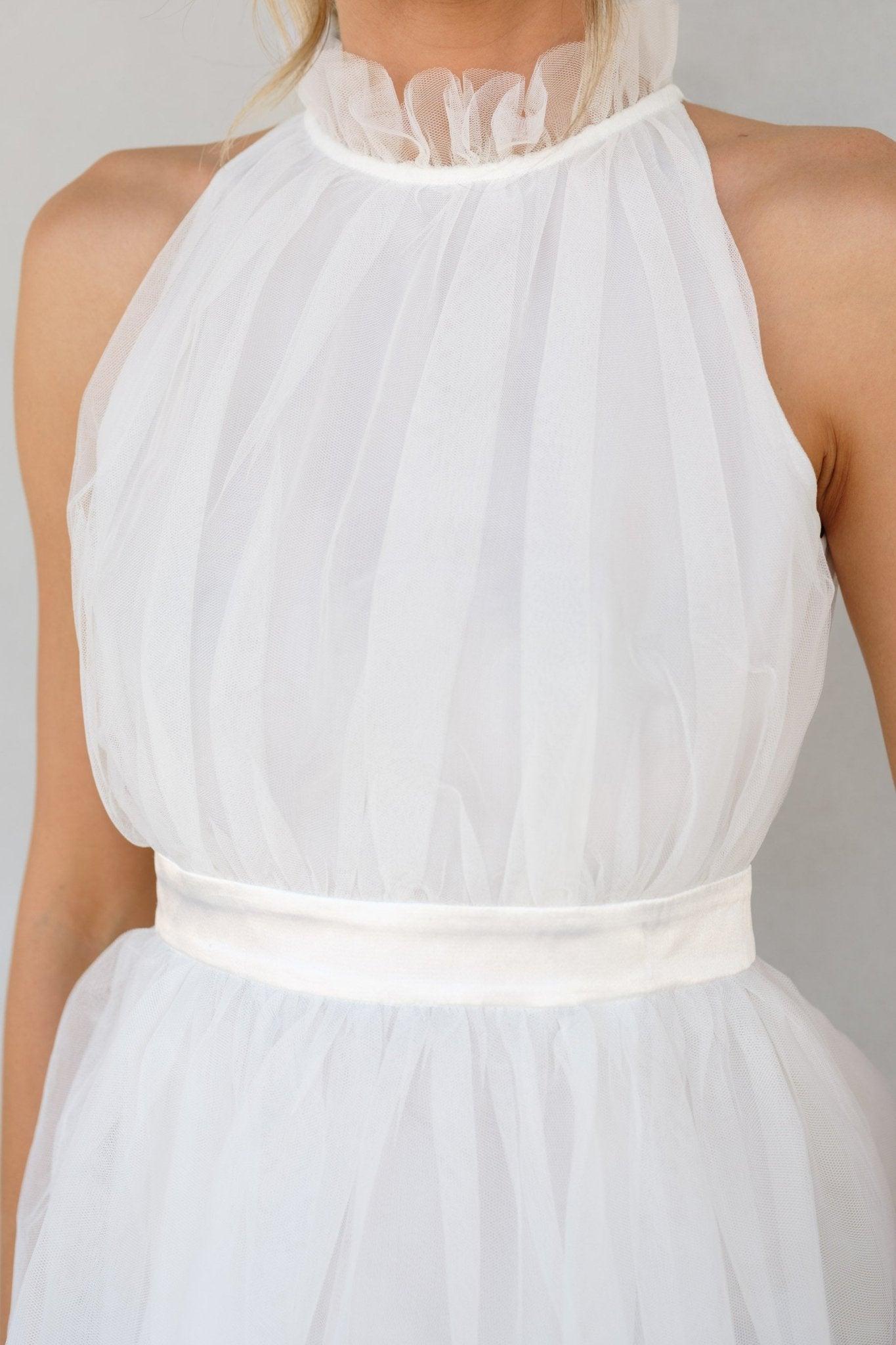 Aura Shock And Awe White Maxi Dress Product Image