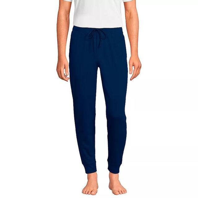 Big & Tall Lands End Knit Jersey Jogger Pajama Pants, Mens Product Image