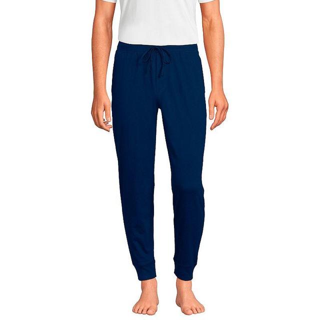 Big & Tall Lands End Knit Jersey Jogger Pajama Pants, Mens Product Image