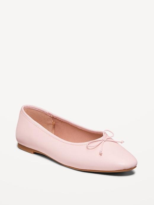 Faux-Leather Ballet Flats Product Image