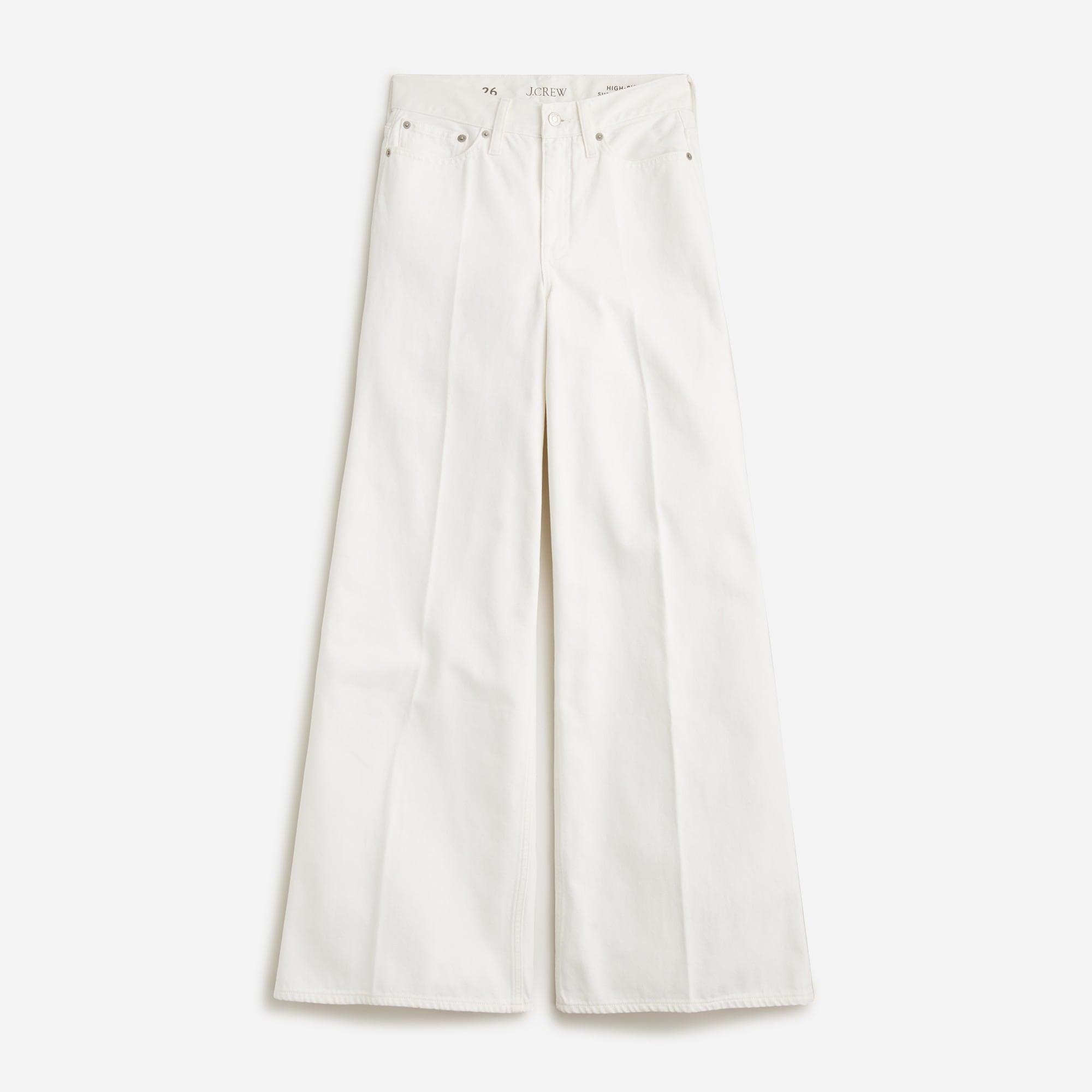 High-rise superwide-leg jean in white product image