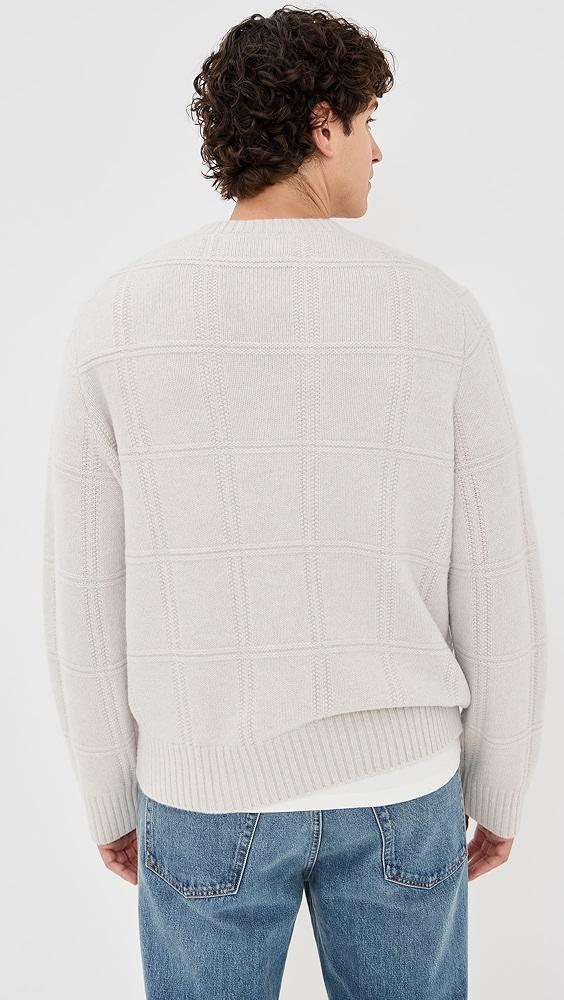 Vince Seed Stitch Windowpane Crew Sweater | Shopbop Product Image