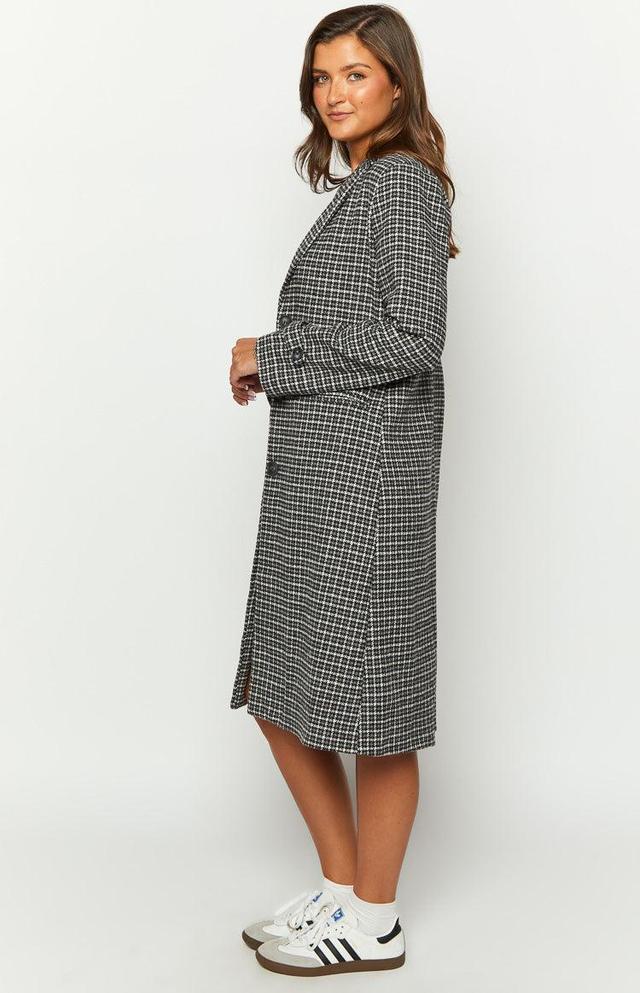 Twilight Grey Plaid Coat Product Image