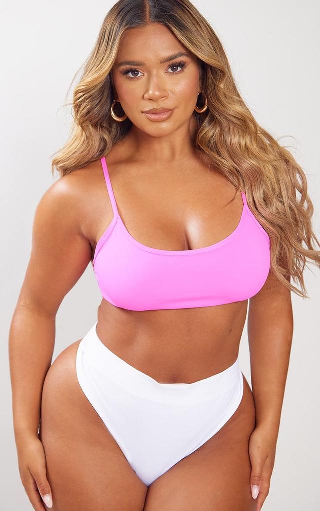 Shape Neon Pink Sculpted Strappy Crop Top Product Image