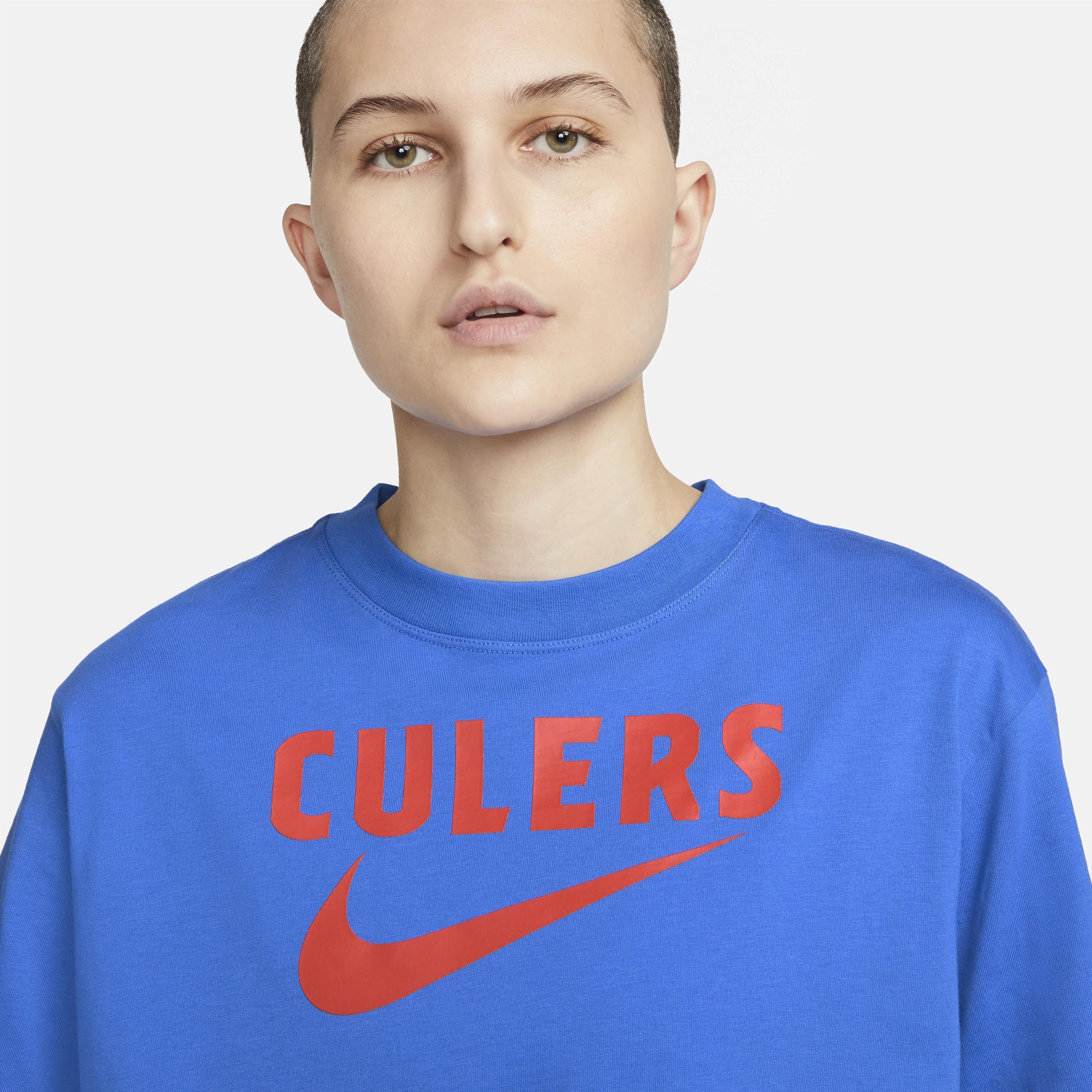 Womens Nike Blue Barcelona Swoosh T-Shirt Product Image