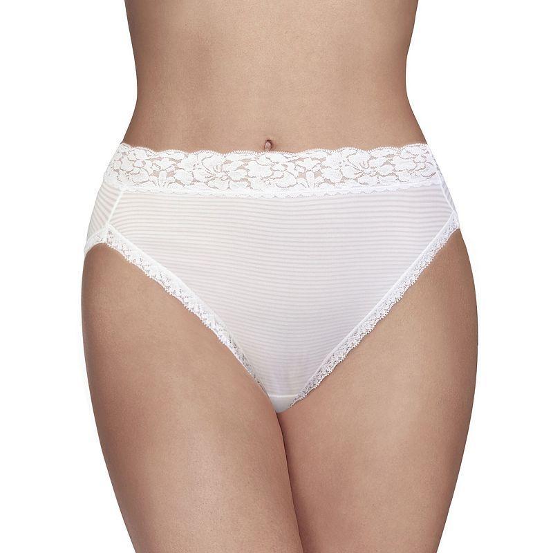 Vanity Fair Womens Flattering Lace Hi-Cut Panty Underwear 13280, extended sizes available Product Image