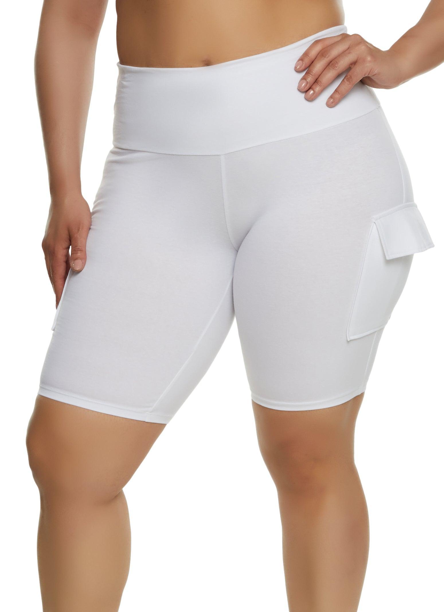 Womens Plus Size Cargo Pocket Bike Shorts Product Image