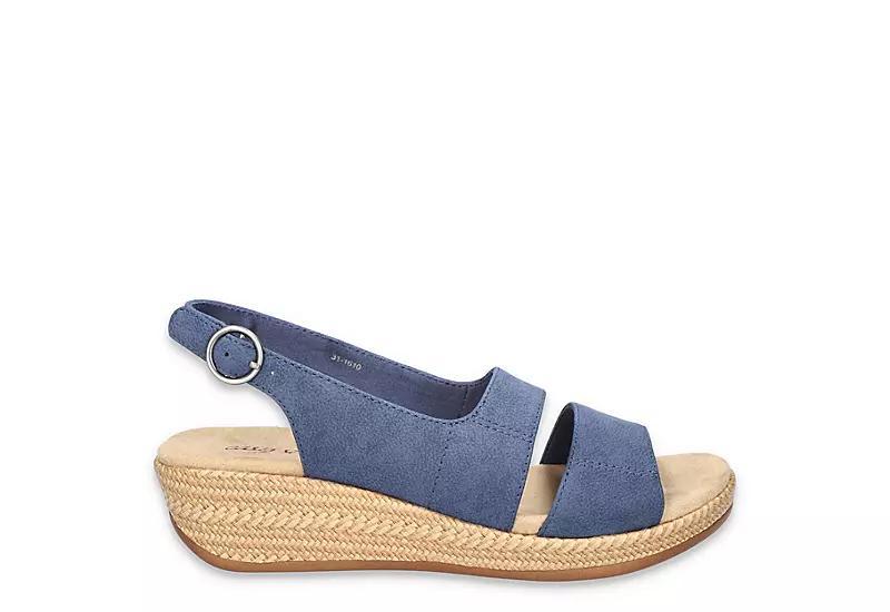 Easy Street Womens Gannett Buckle Slingback Wedge Sandals Product Image