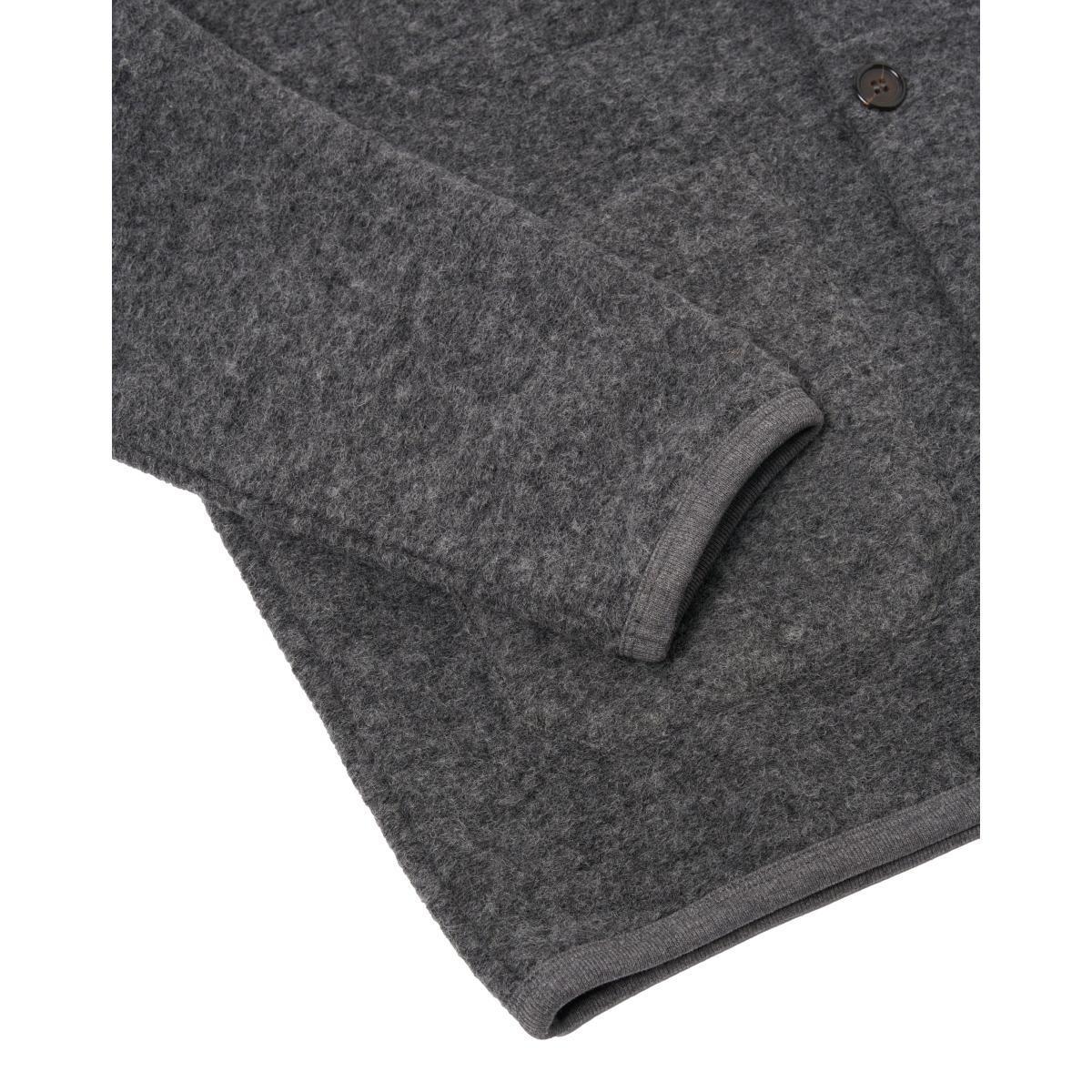 Cardigan Grey Marl Wool Fleece Product Image