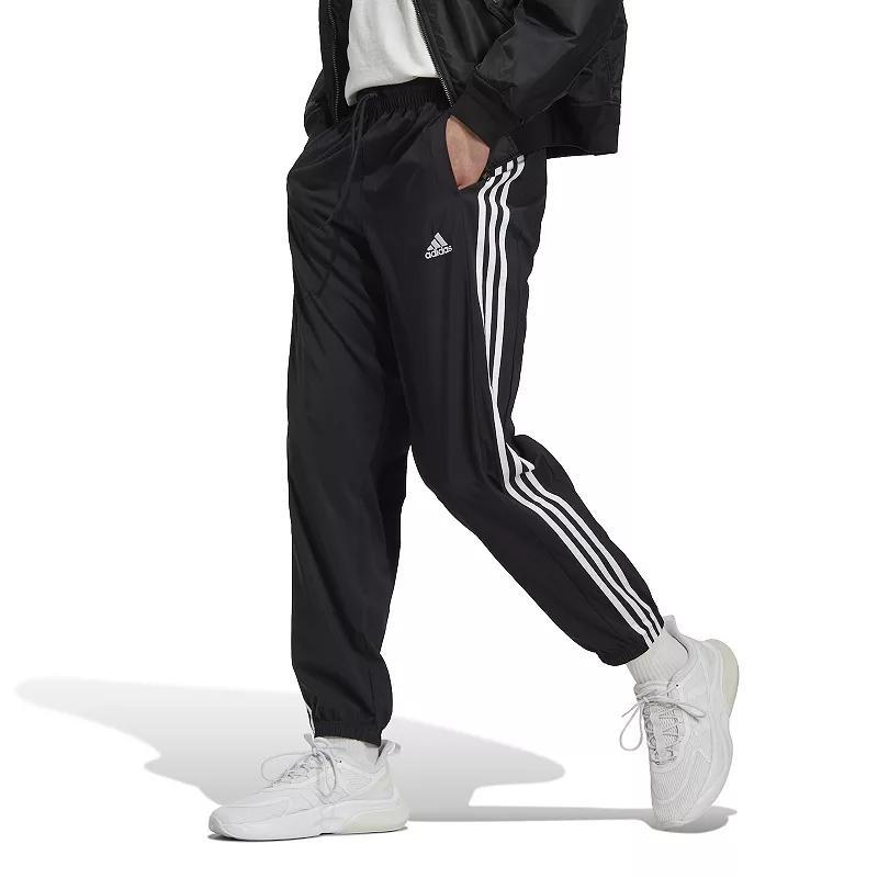 Big & Tall adidas AEROREADY Essentials Elastic Cuff Woven 3-Stripes Pants, Mens Product Image