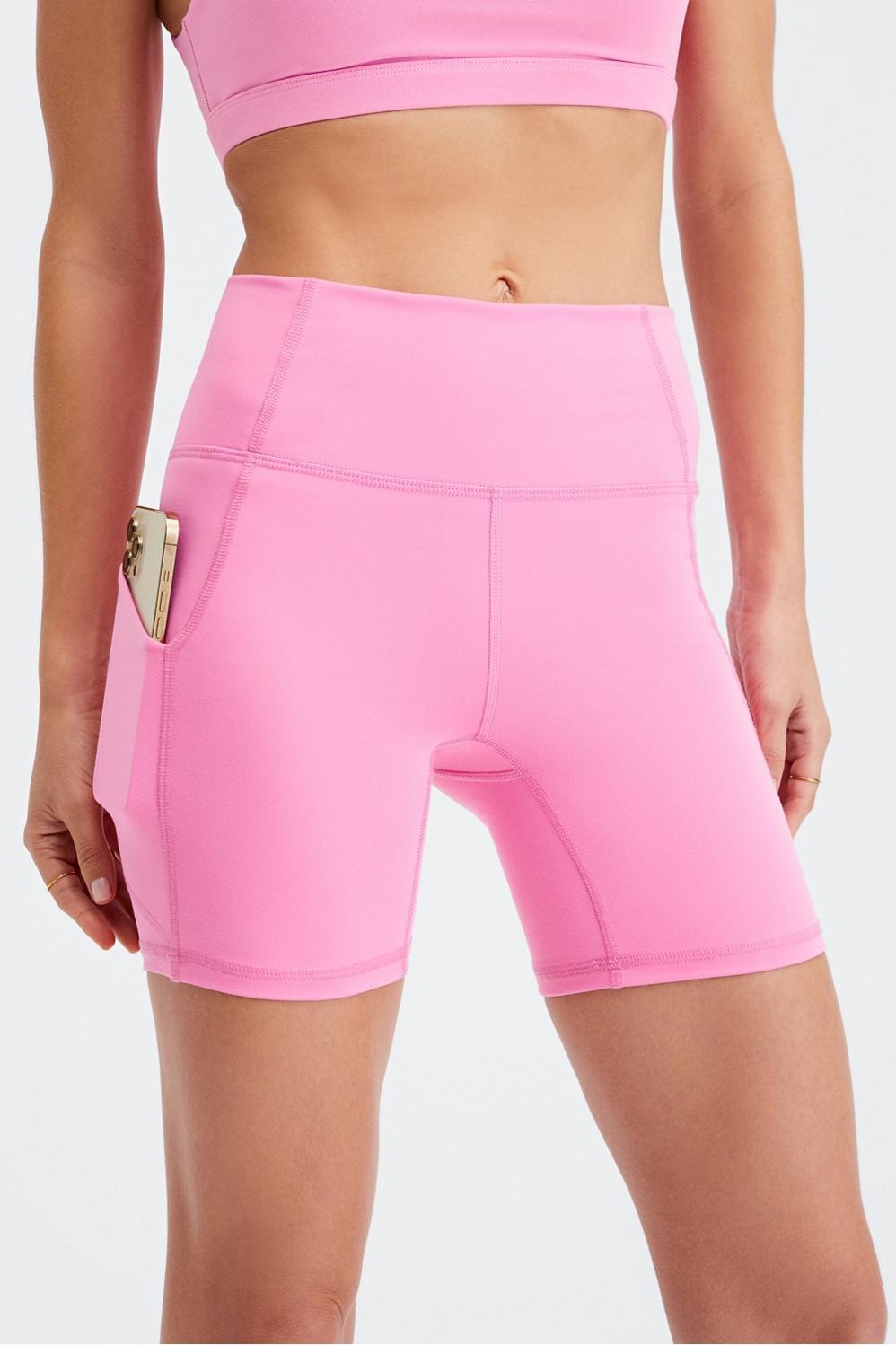 Fabletics Oasis High-Waisted 6 Short Womens pink Size XXL Product Image