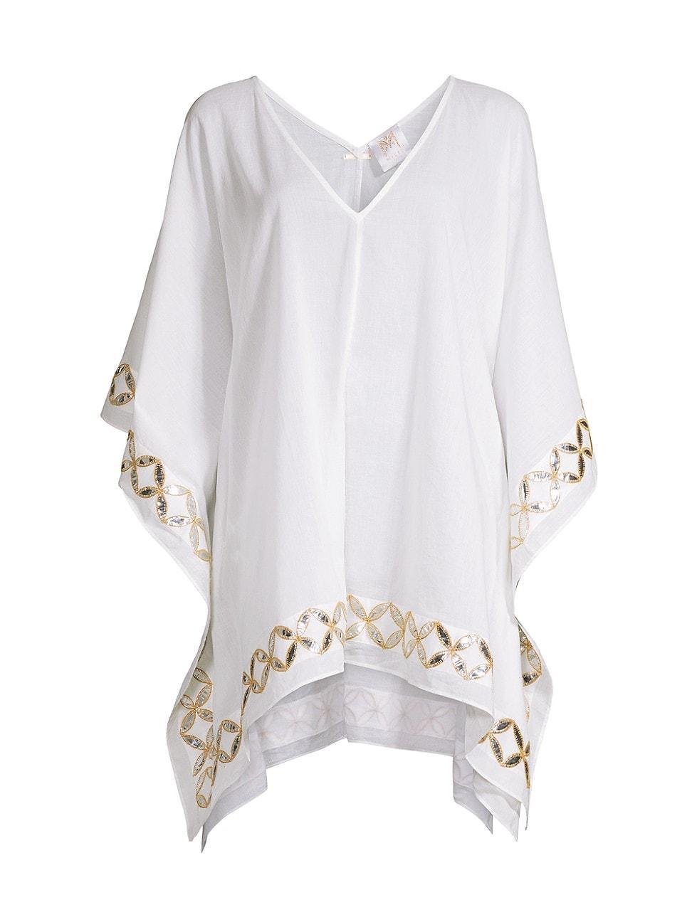 Womens Mirror-Embroidered Short Caftan Product Image