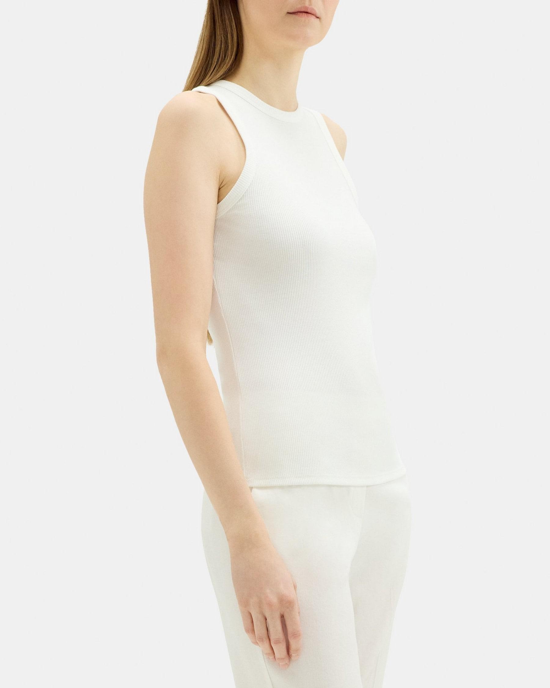 Fitted Tank in Ribbed Modal Cotton Product Image