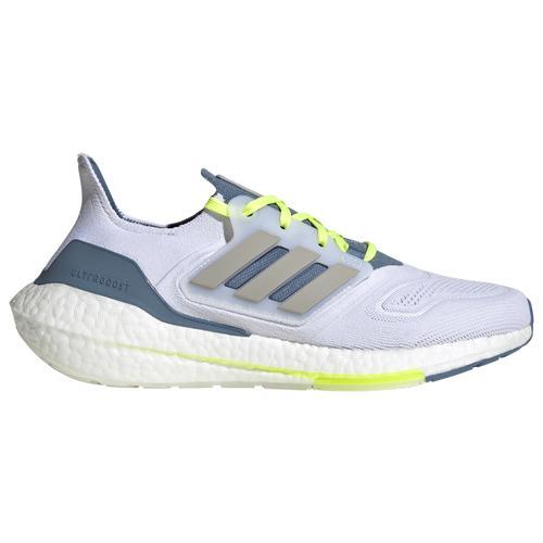 adidas Mens Ultraboost 22 - Shoes White/Linen Green/Metal Grey Product Image