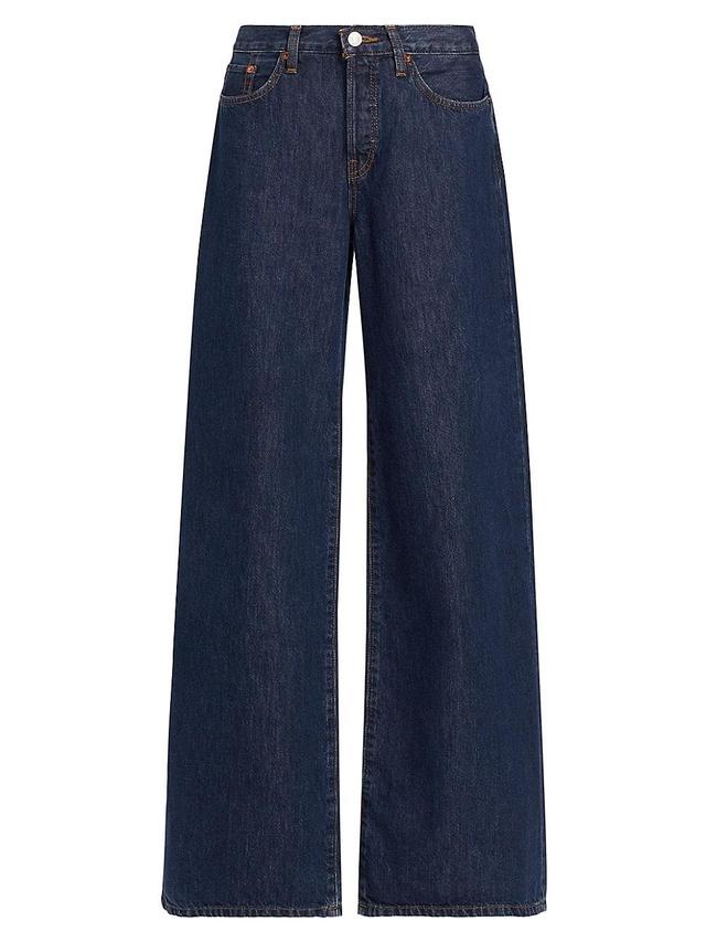 Womens Mid-Rise Wide-Leg Palazzo Jeans Product Image