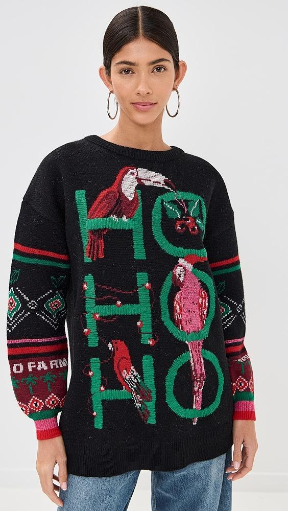 FARM Rio Hohoho Black Knit Sweater | Shopbop Product Image