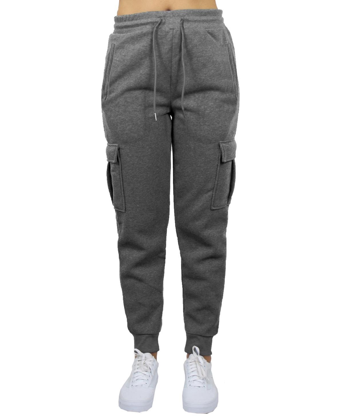 Galaxy By Harvic Womens Heavyweight Loose Fit Fleece Lined Cargo Jogger Pants Product Image