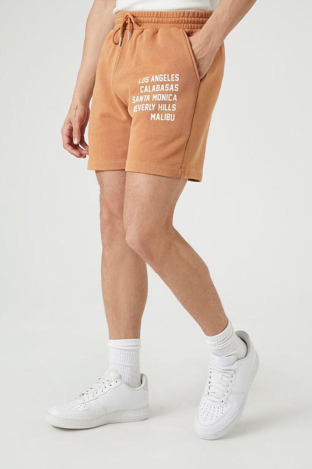 Los Angeles Graphic Drawstring Shorts | Forever 21 Product Image