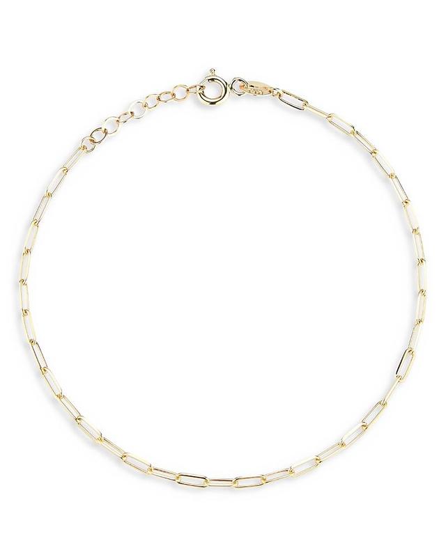 Moon & Meadow 14K Yellow Gold Paperclip Chain Anklet Product Image