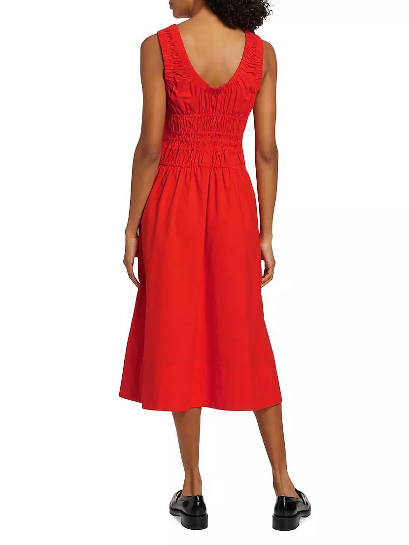 Penny Cotton Poplin Midi-Dress Product Image