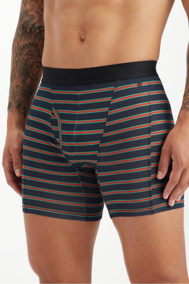 Fabletics Men The 24-7 Boxer Brief male Classic Navy Shadow Stripe Size M Product Image