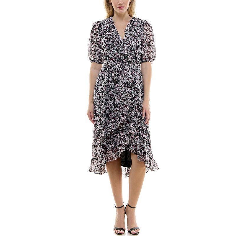 Womens Maison Tara Faux-Wrap Midi Dress Product Image