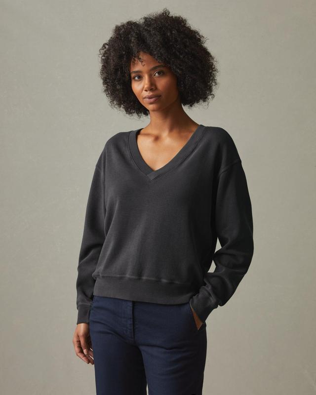 Cotton V-Neck Sweater - Stone Female Product Image