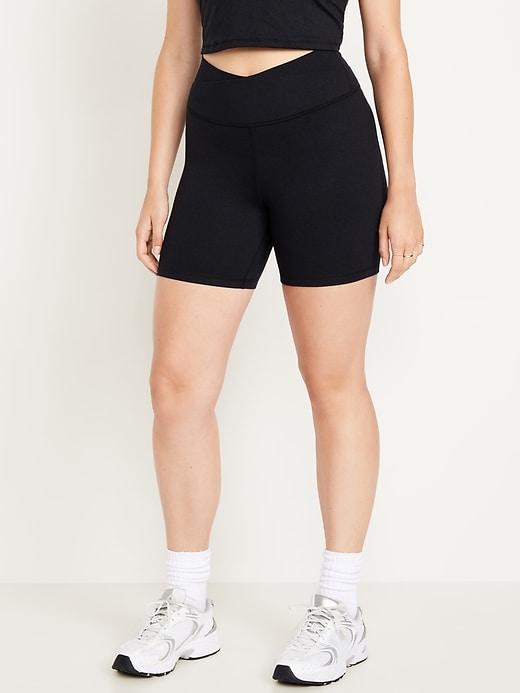 Extra High-Waisted CloudComfy Biker Shorts -- 6-inch inseam Product Image