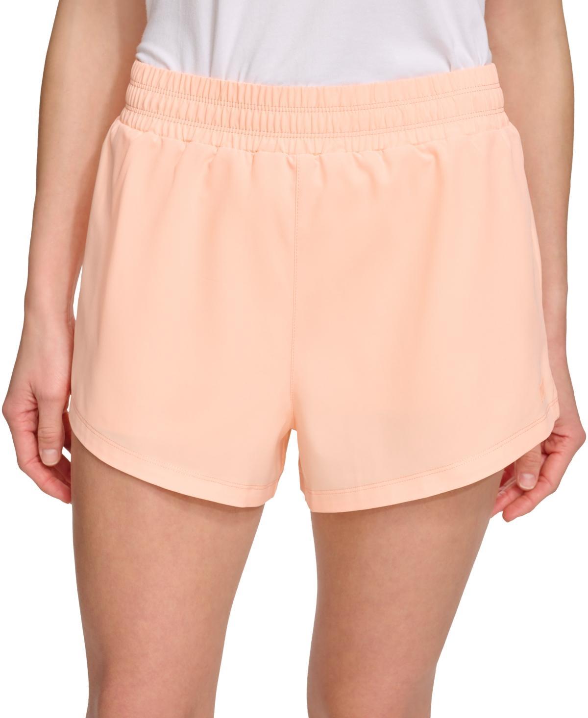 Dkny Sport Womens Solid Double-Layer Training Shorts Product Image