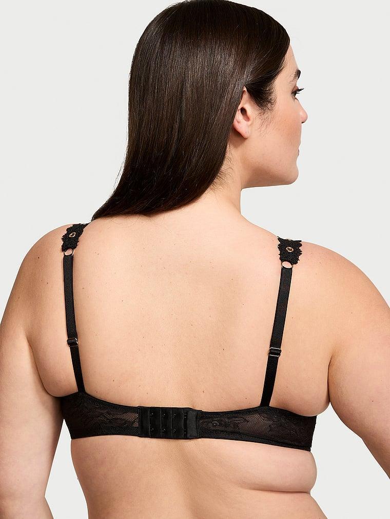 Rose Lace & Grommet Push-Up Bra Product Image