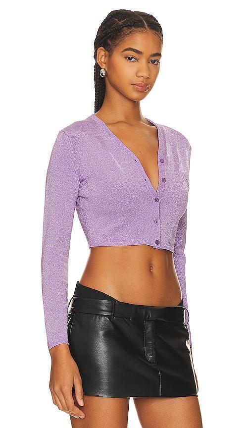 Alexander Wang Long Sleeve Cardigan in Unicorn - Lavender. Size S (also in ). Product Image