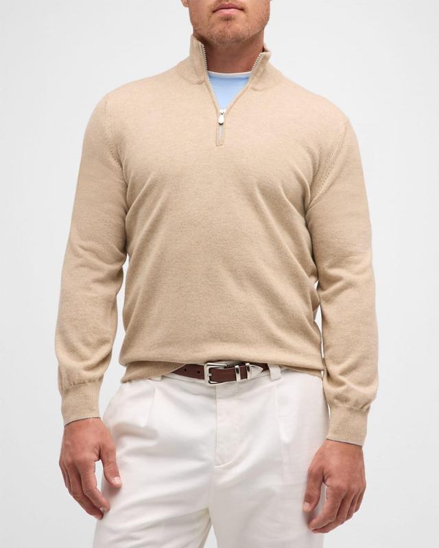 Mens Cashmere Quarter-Zip Sweater Product Image