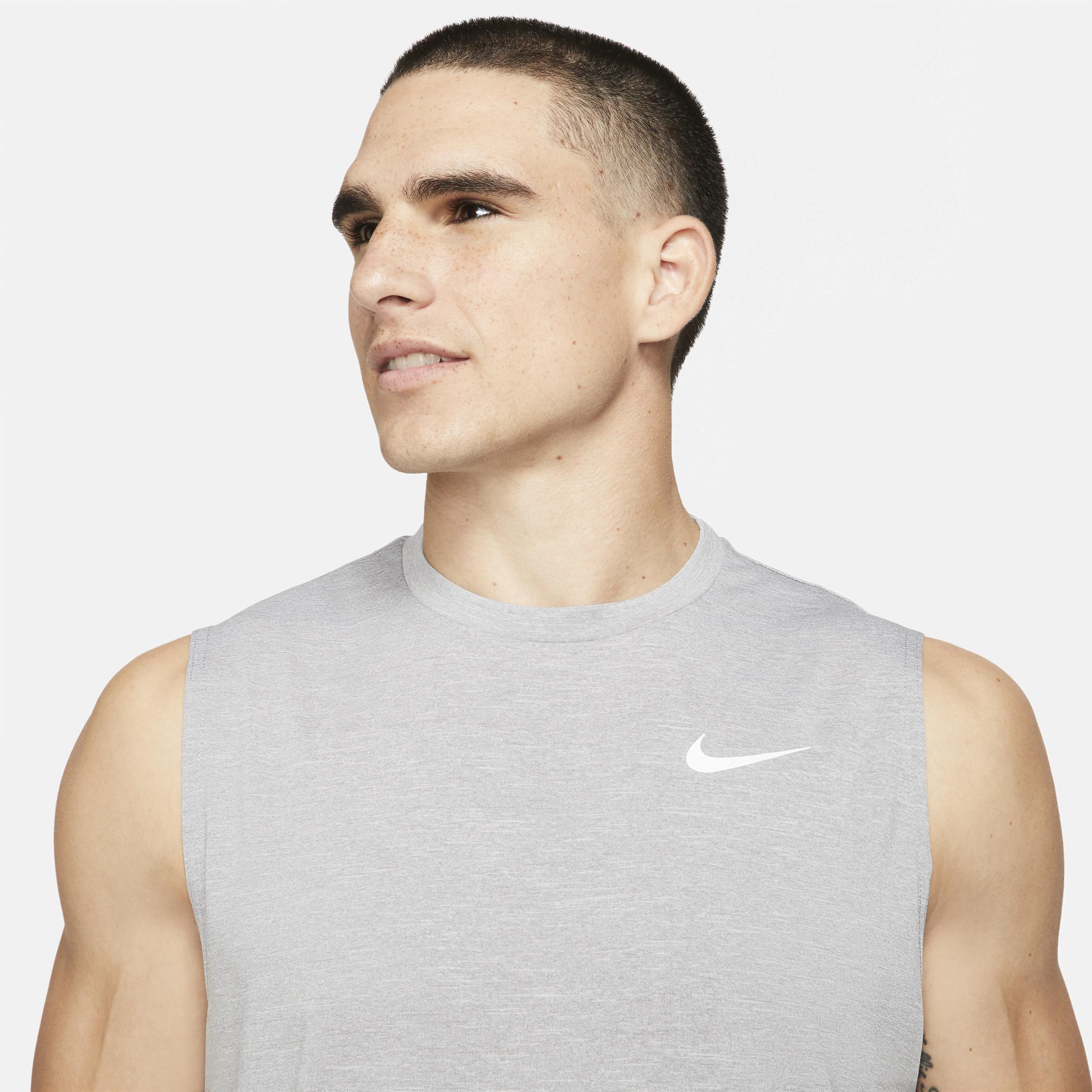 Nike Men's Heathered Sleeveless Hydroguard Swim Shirt Product Image