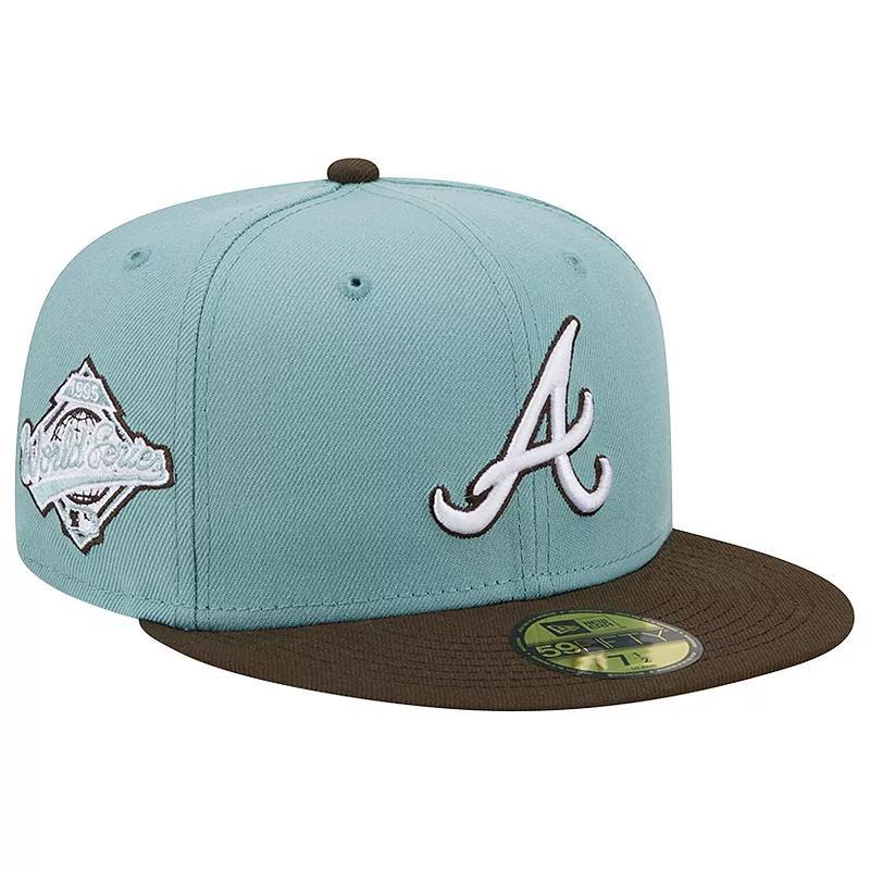 Mens New Era /Brown Atlanta Braves Beach Kiss 59FIFTY Fitted Hat Product Image