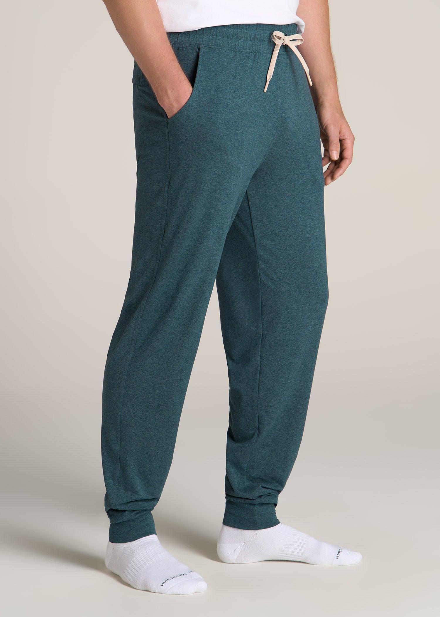 Weekender Stretch Lounge Joggers for Tall Men in Dark Teal Mix Male Product Image