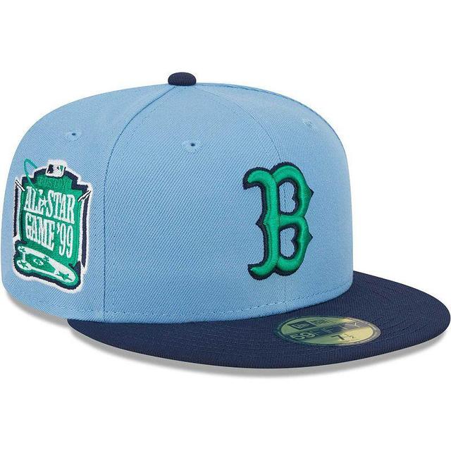 Mens New Era /Navy Boston Red Sox Green Undervisor 59FIFTY Fitted Hat Product Image