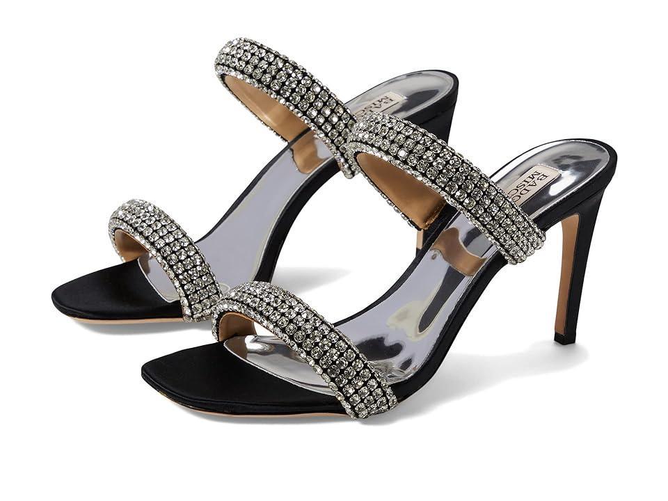 Sada Satin Crystal Two-Band Slide Sandals Product Image