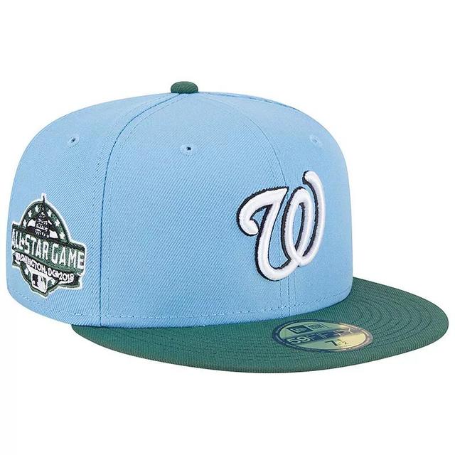 Mens New Era Sky Blue/Cilantro Washington Nationals 2018 MLB All-Star Game 59FIFTY Fitted Hat Product Image