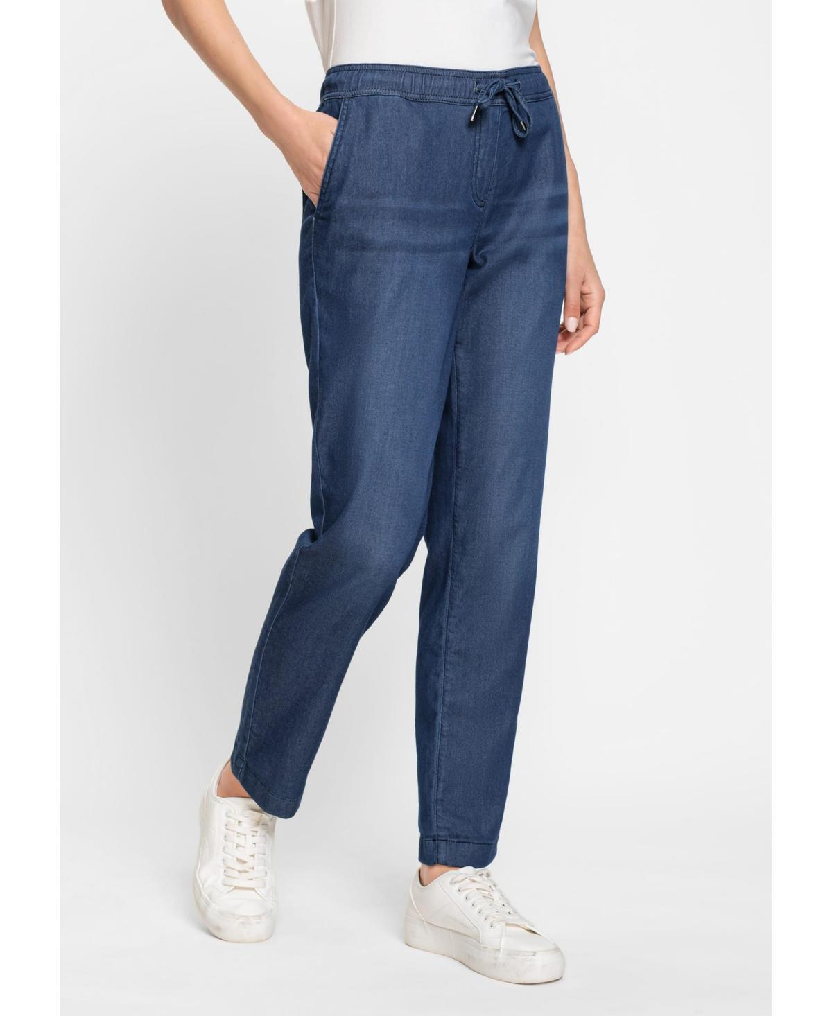 Olsen Womens Lisa Fit Straight Leg Denim Look Jersey Pant Product Image