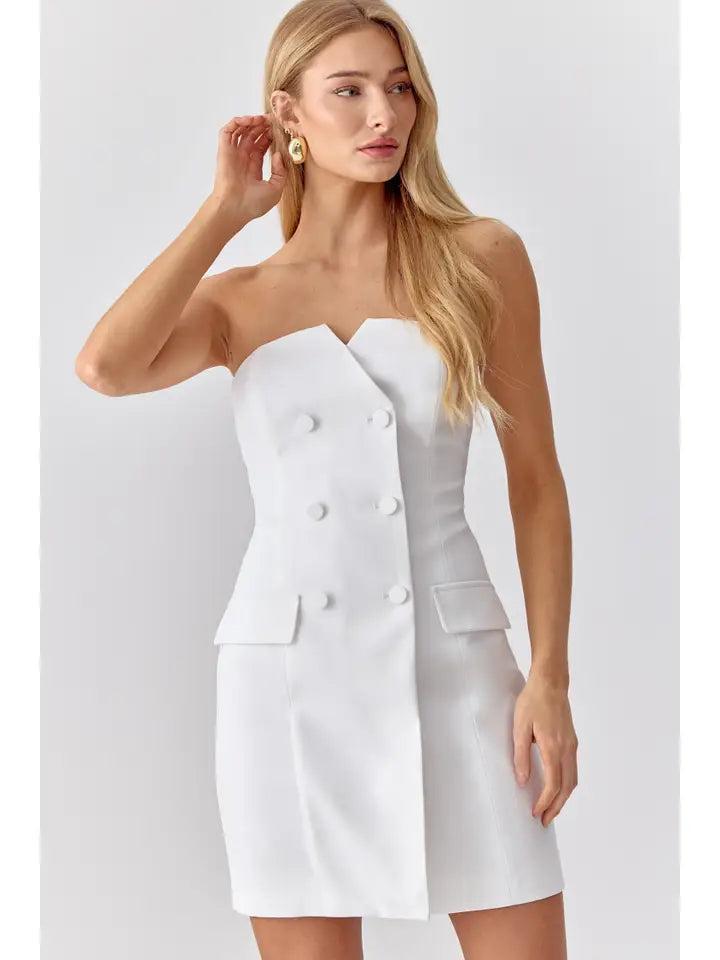 Janette Strapless Blazer Dress Product Image