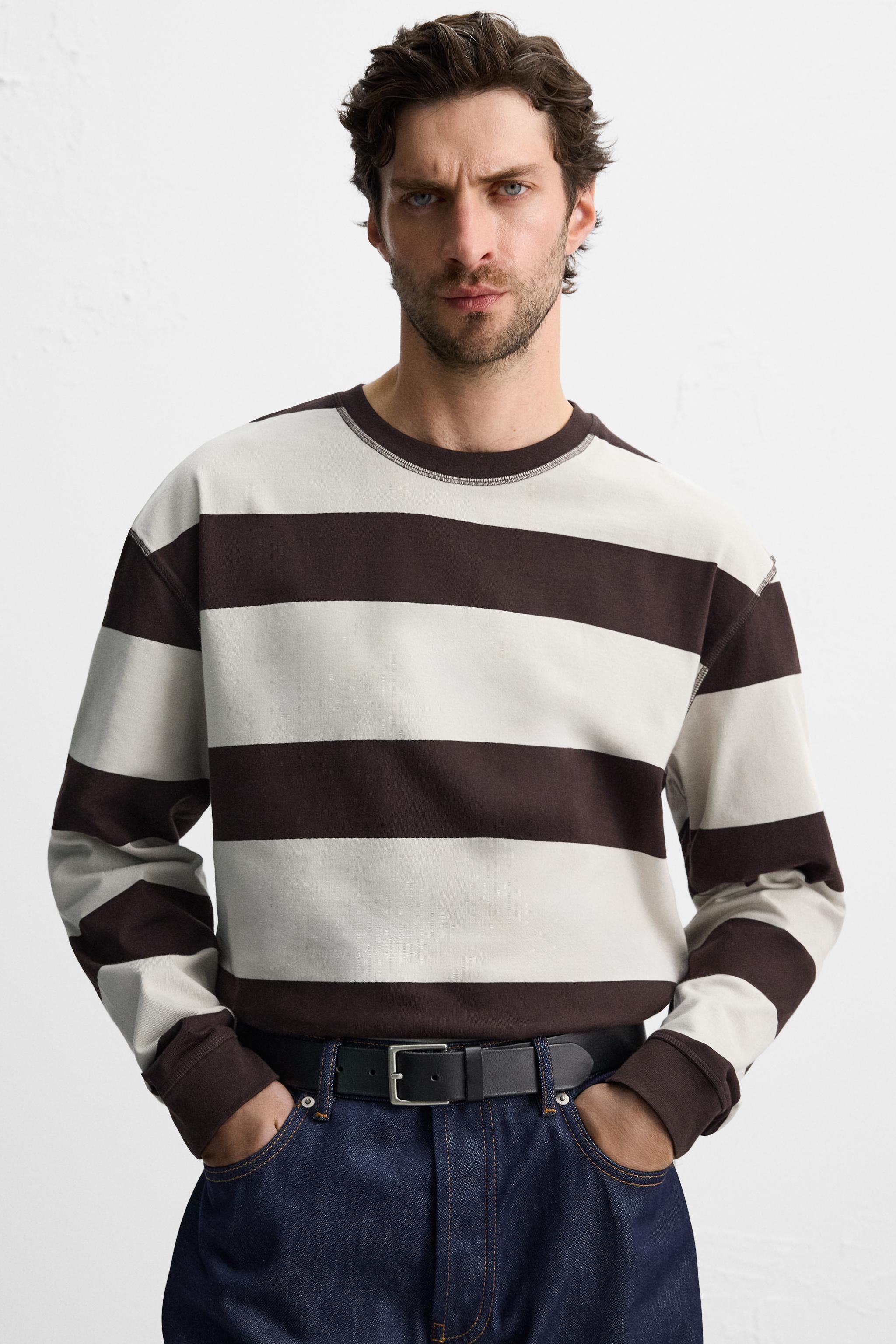 STRIPED JACQUARD T-SHIRT Product Image