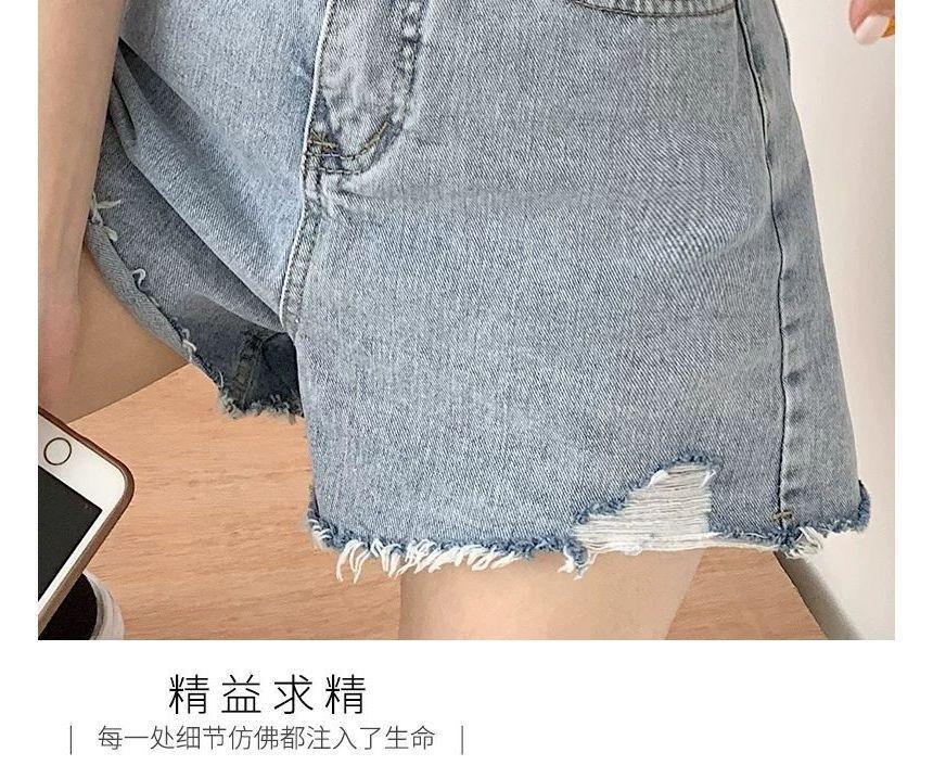 Distressed Denim Shorts Product Image