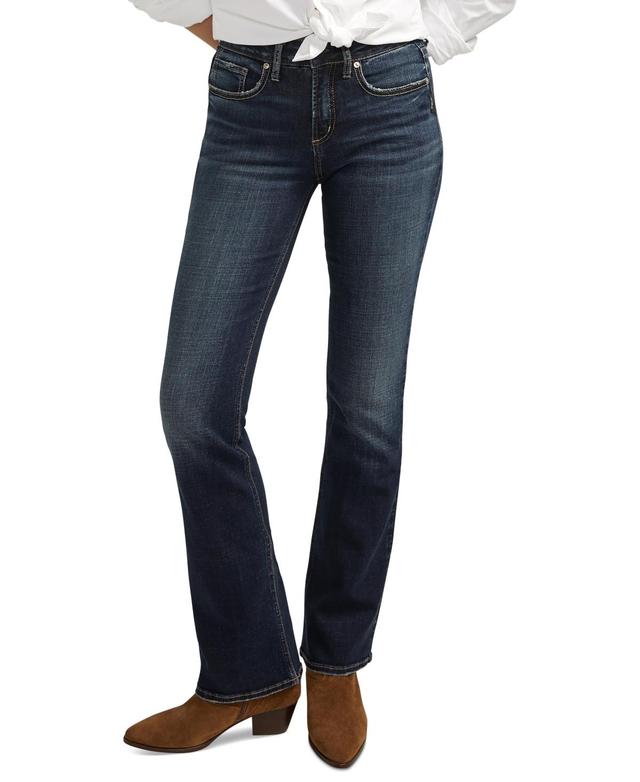 Silver Jeans Co. Womens Suki Mid-Rise Curvy Slim Bootcut Jeans Product Image