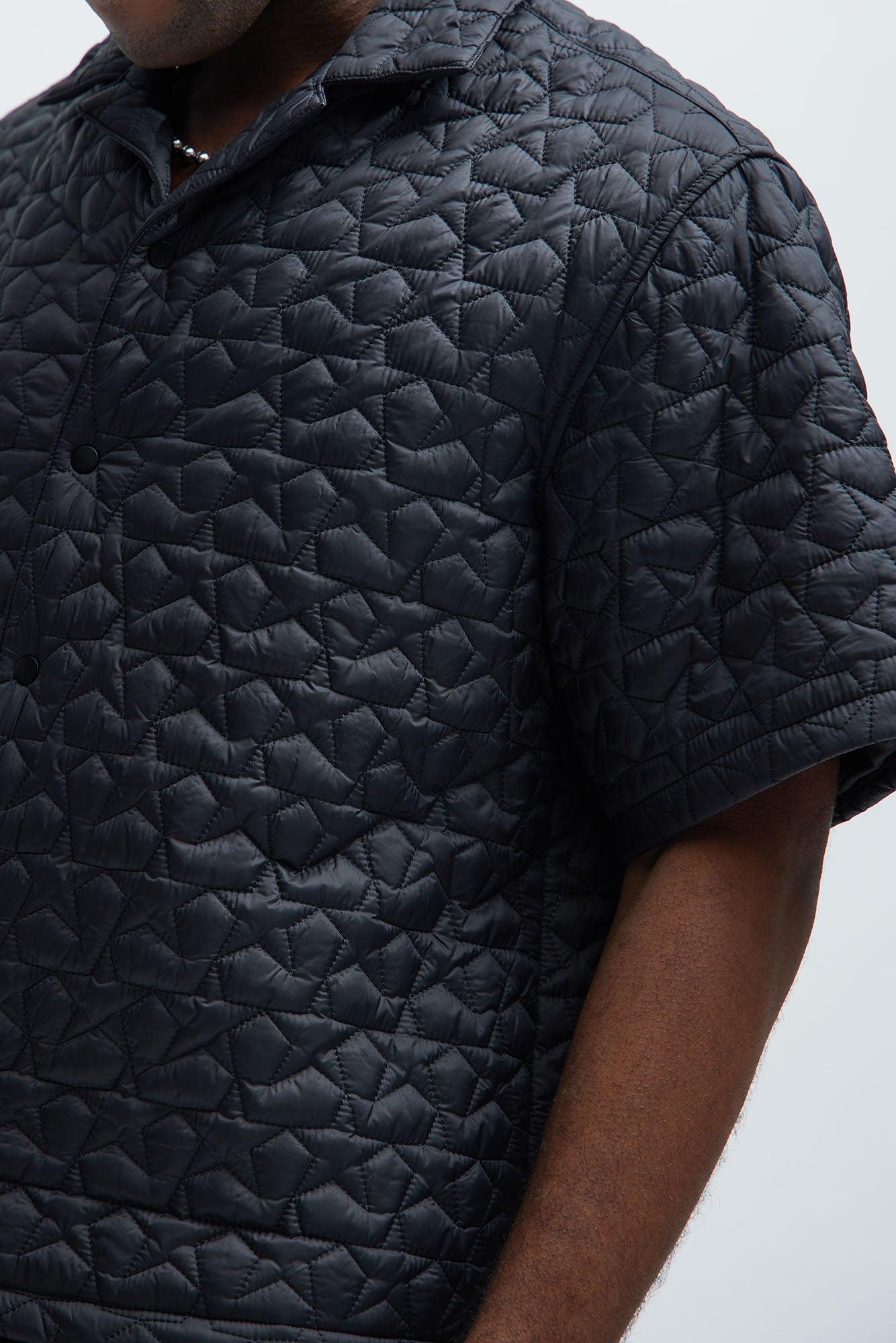 Attucks Quilted Nylon Shirt - Black Product Image