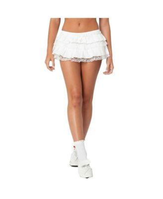 Edikted Womens Lacey Ruffled Bloomer Skort Product Image